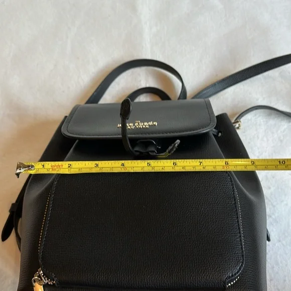 NWOT Kate Spade Black Leather Small Backpack Purse & Wallet combination Bag - Picture 9 of 14